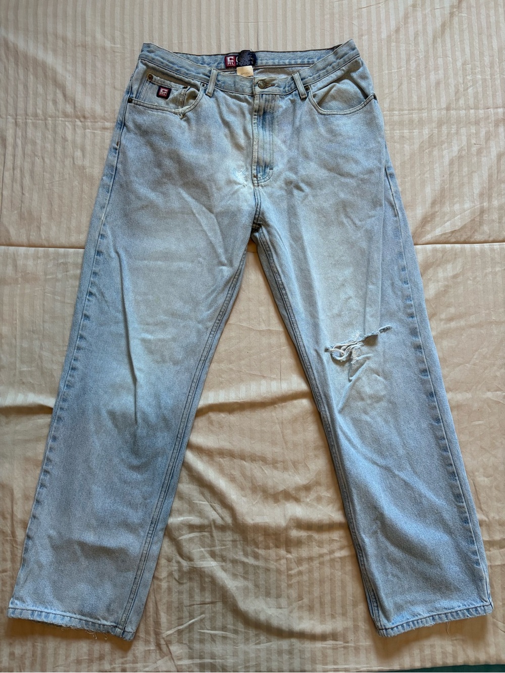 Vintage Chaps Ralph Lauren Y2K Baggy Distressed Jeans Men's 34x29